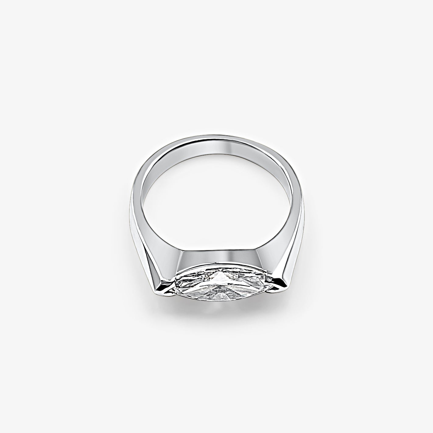 East-West Marquise Pinky Ring