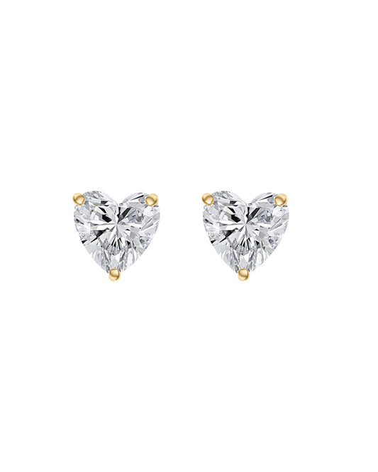 Heart Diamond Studs