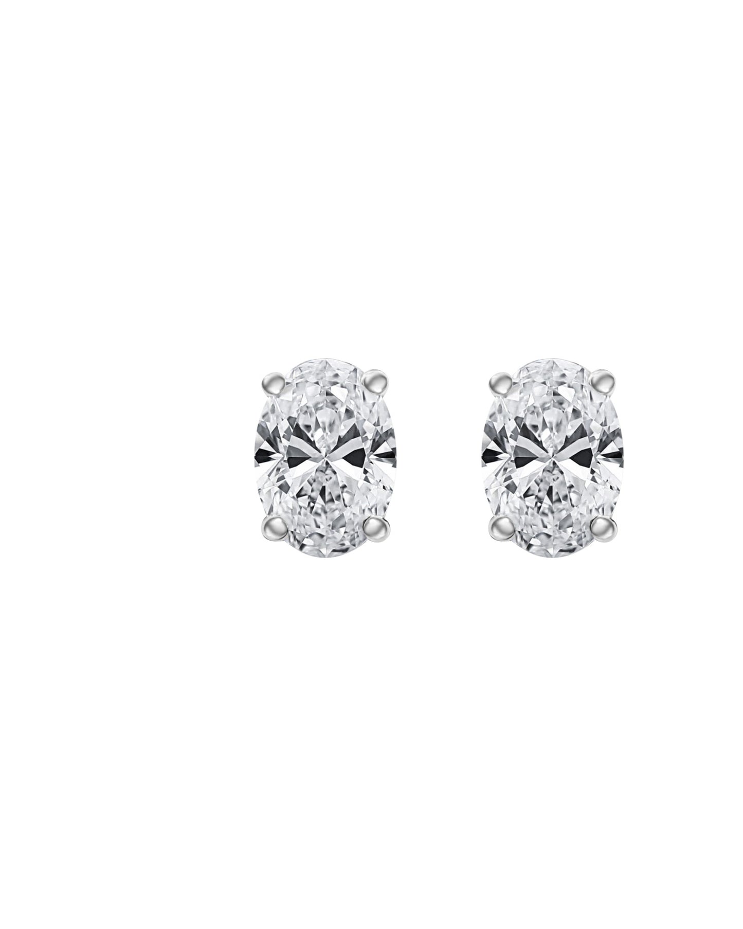 Oval Diamond Studs