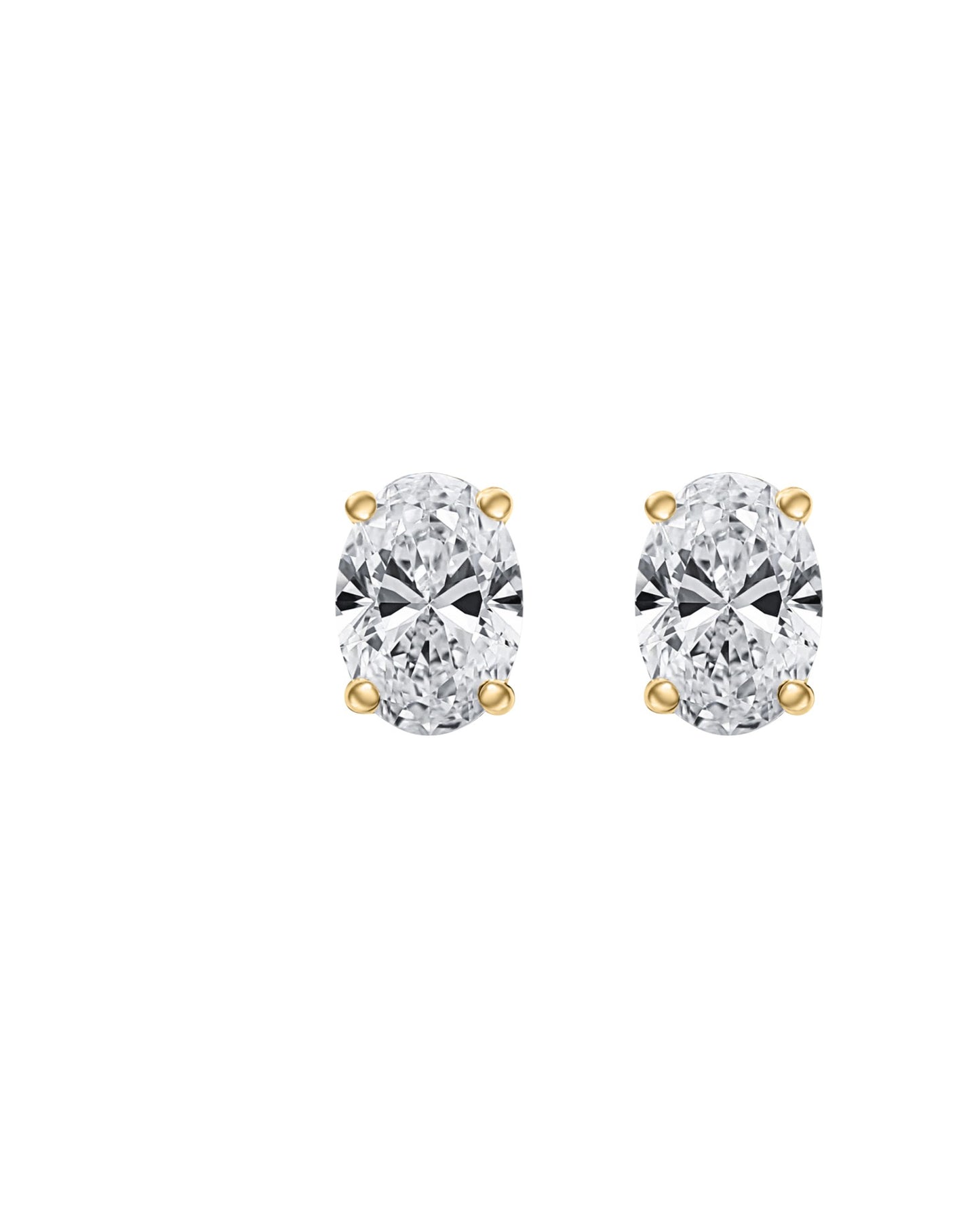 Oval Diamond Studs