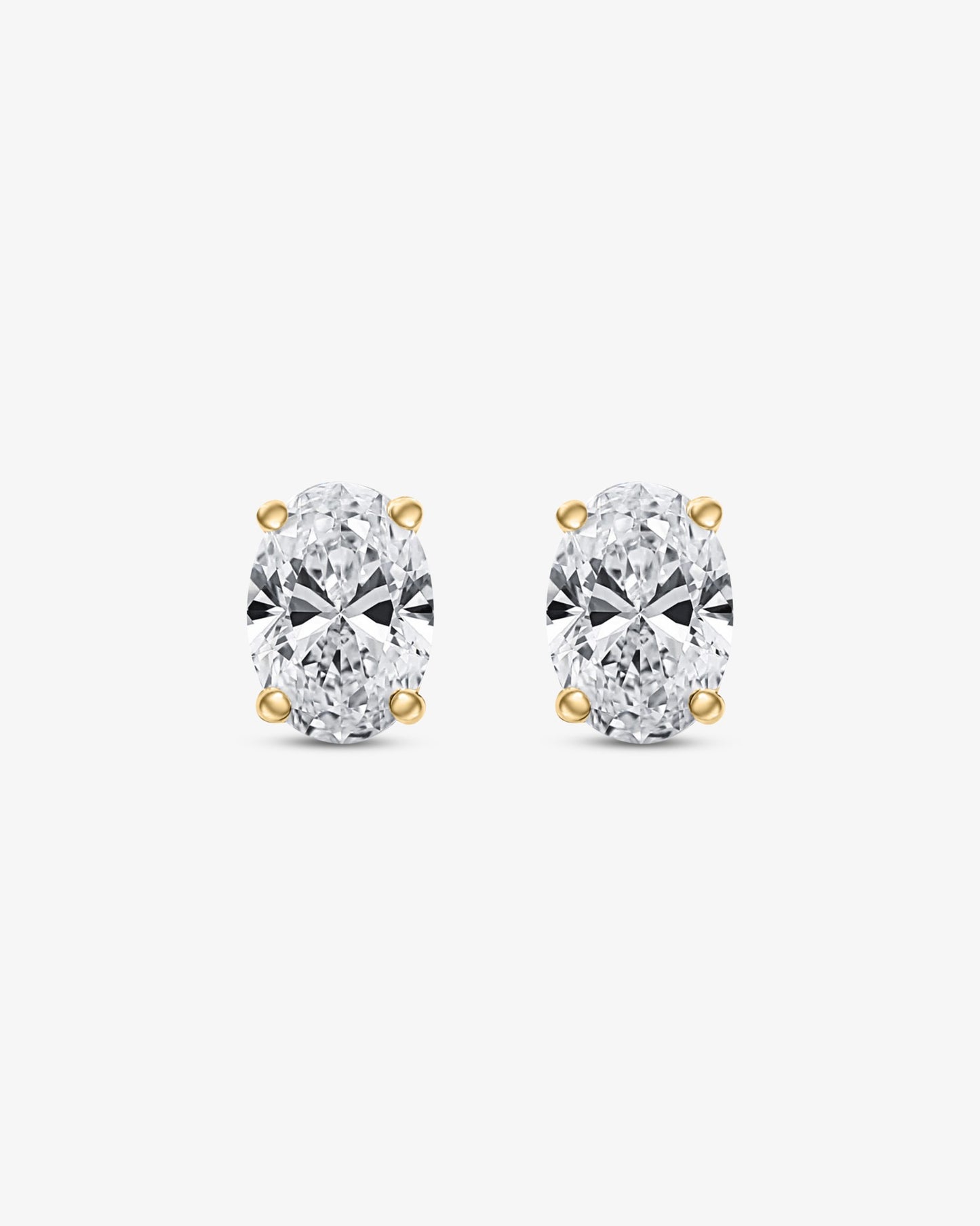 Oval Diamond Studs
