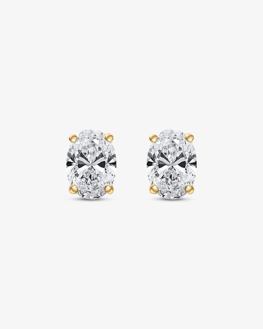 Oval Diamond Studs