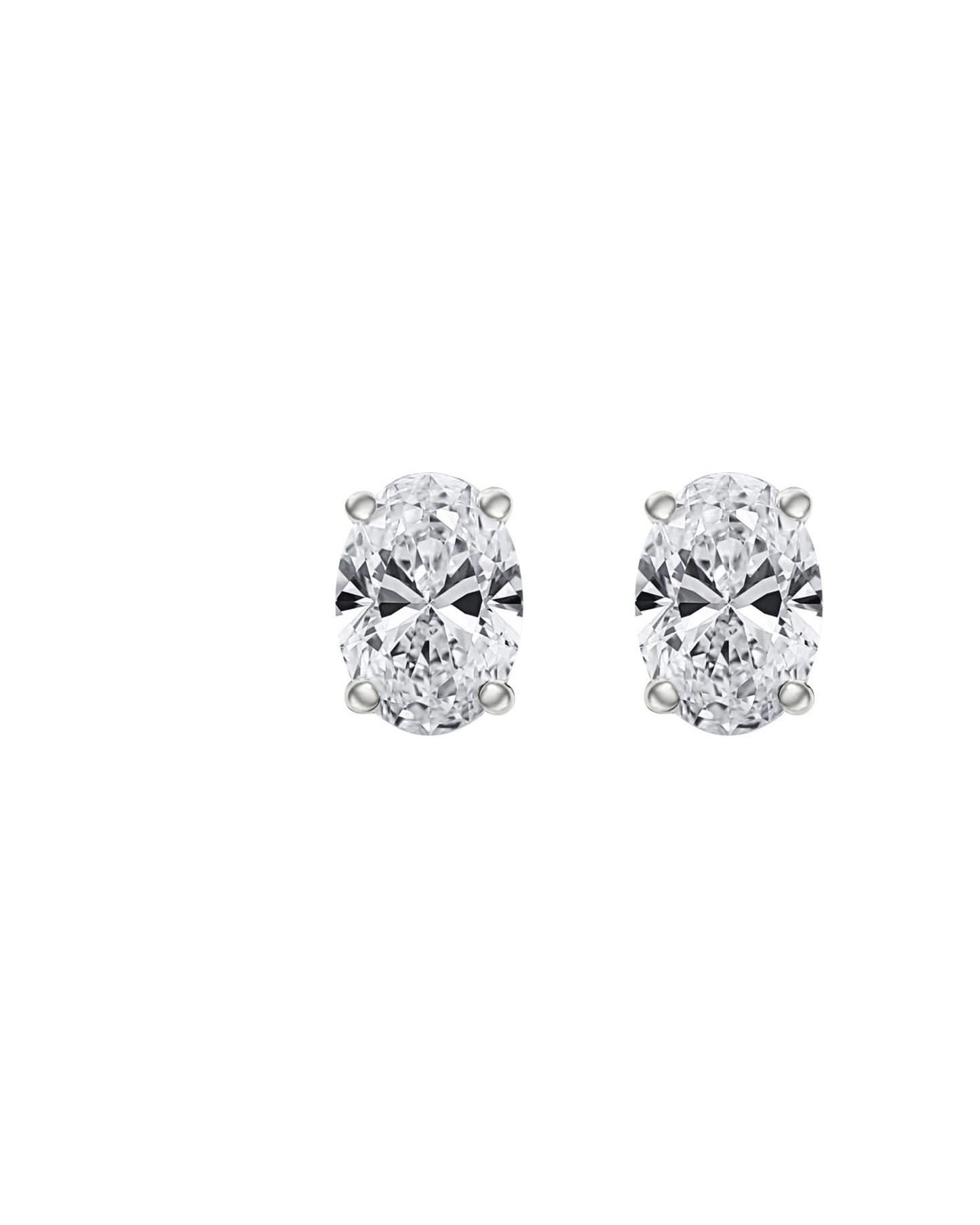 Oval Diamond Studs