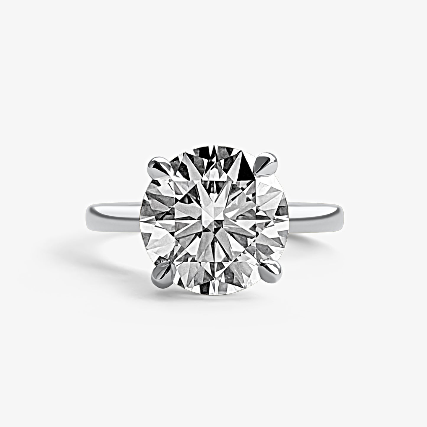 Round Brilliant Solitaire Engagement Ring (3.5ct)