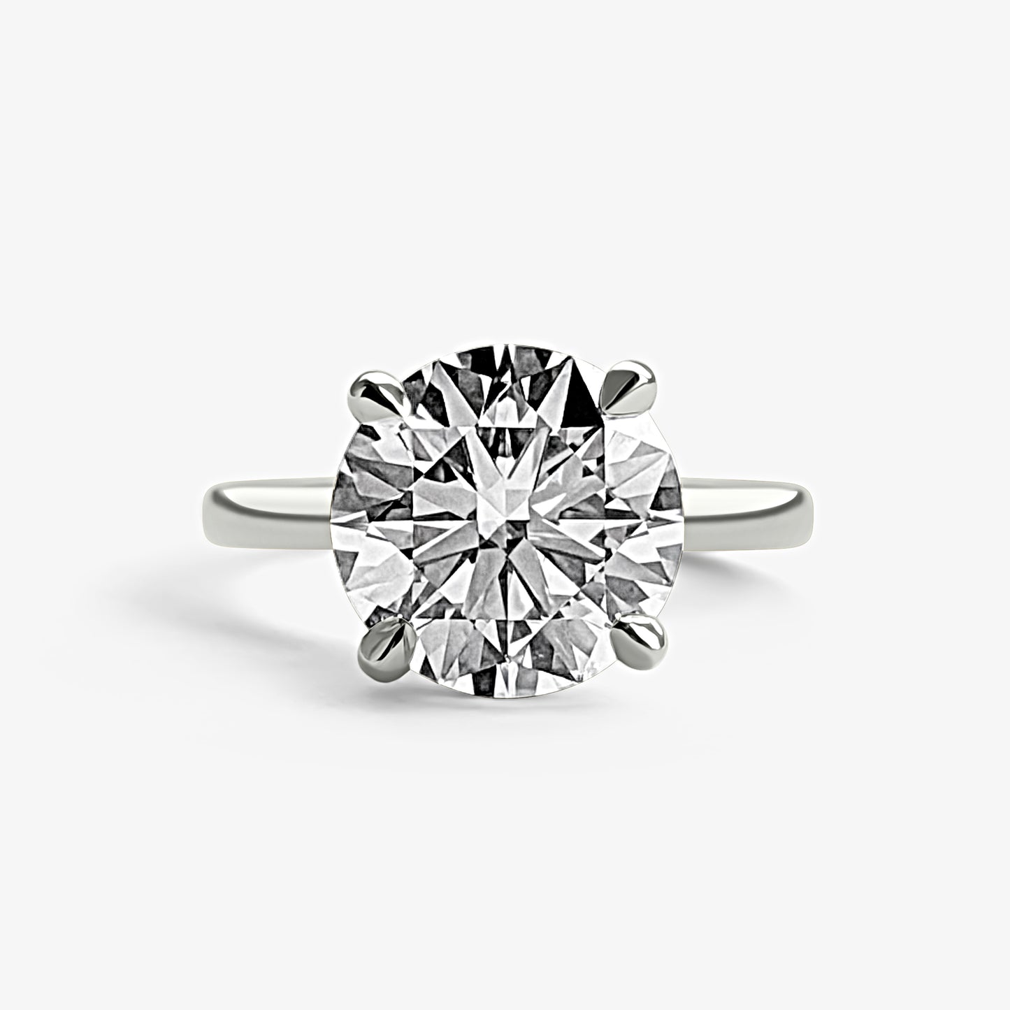 Round Brilliant Solitaire Engagement Ring (3.5ct)