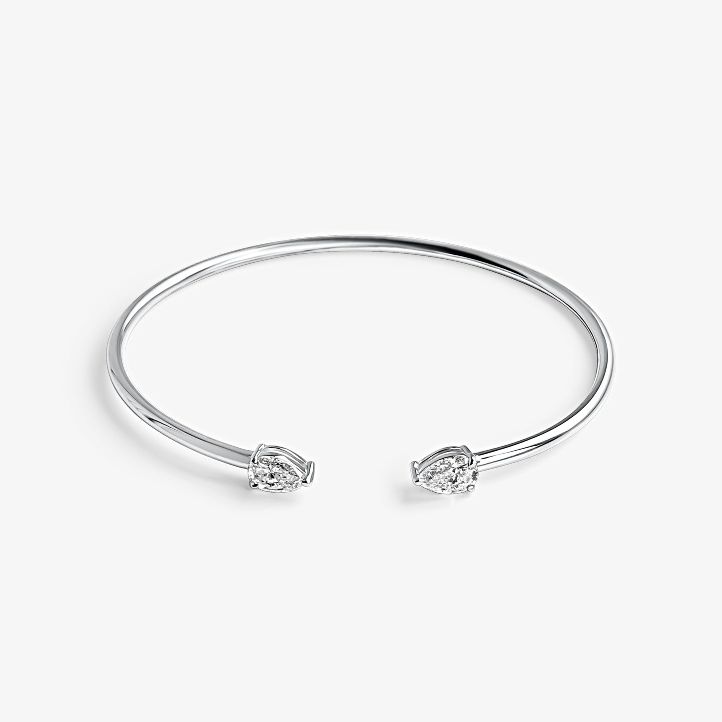 Pear Cut Open Diamond Bangle