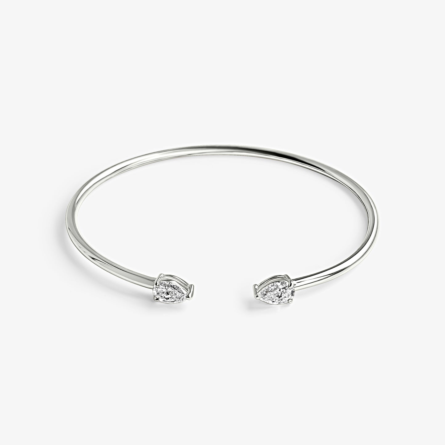 Pear Cut Open Diamond Bangle