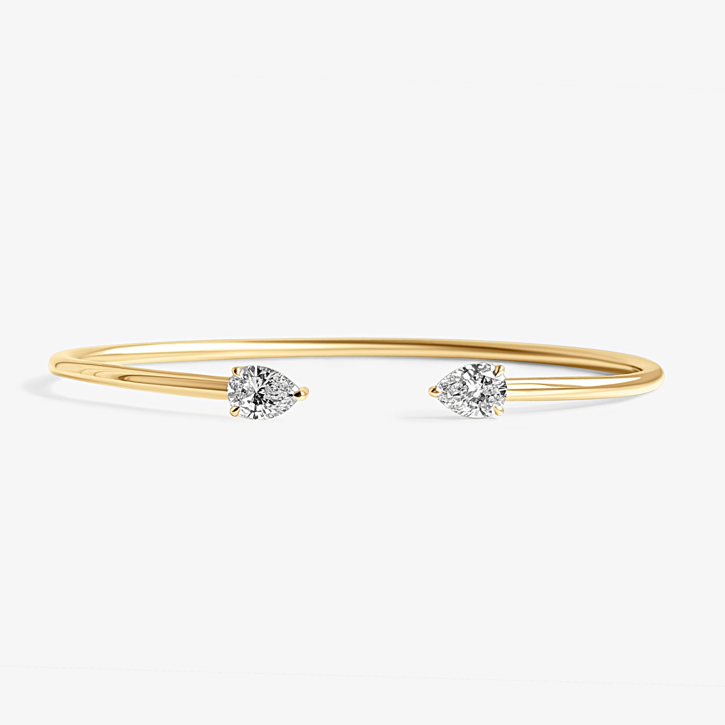 Pear Cut Open Diamond Bangle