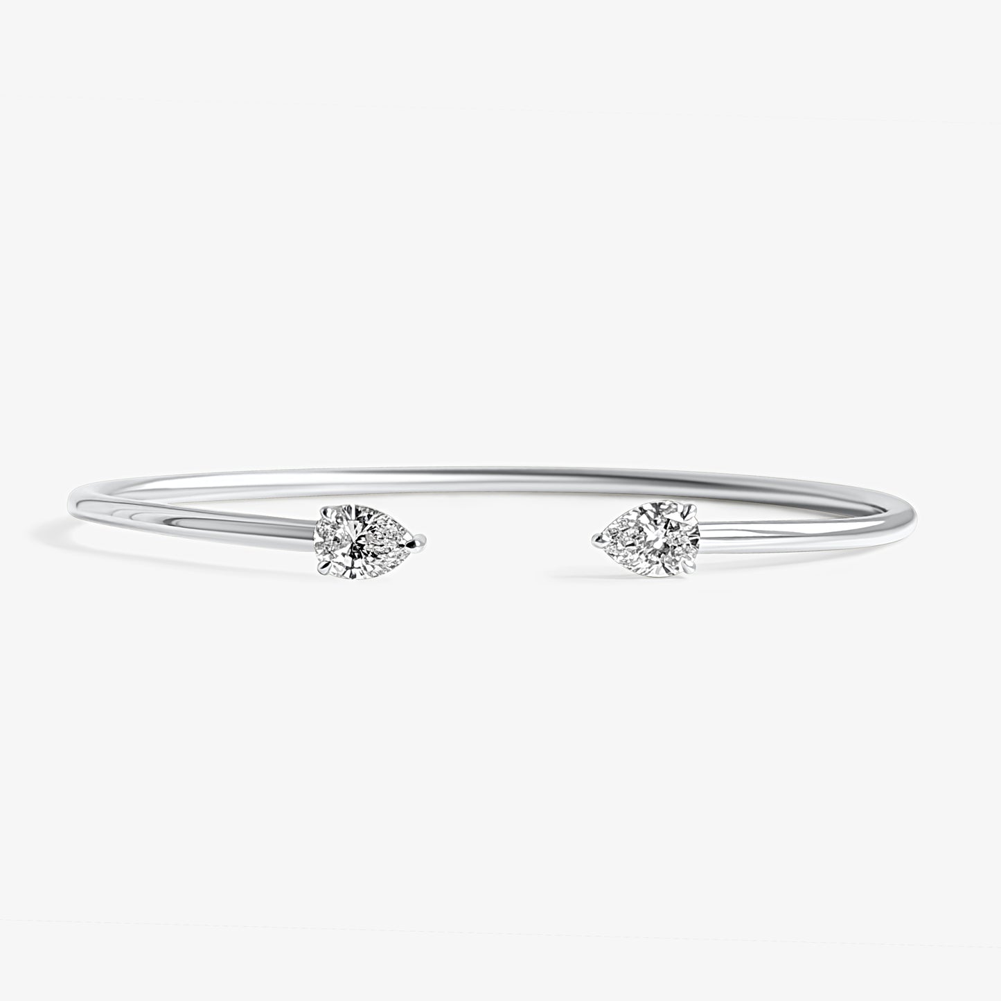 Pear Cut Open Diamond Bangle