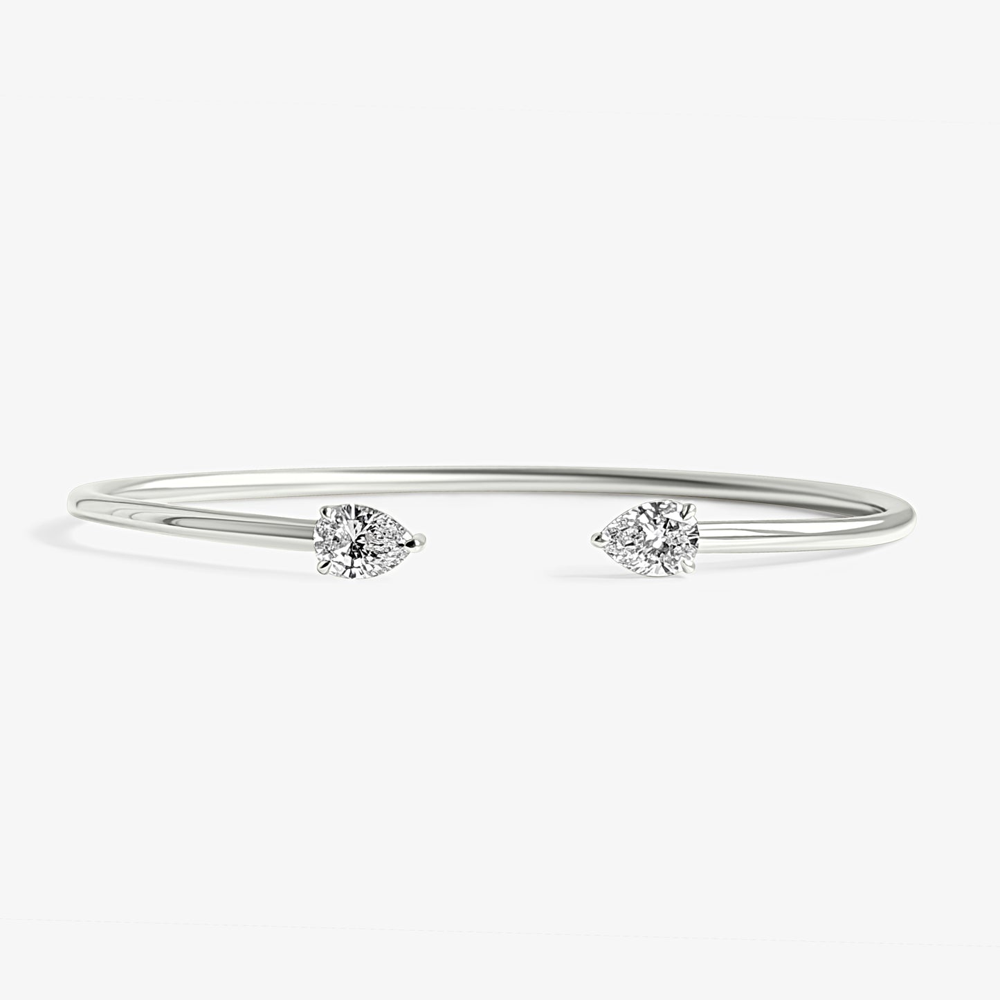 Pear Cut Open Diamond Bangle