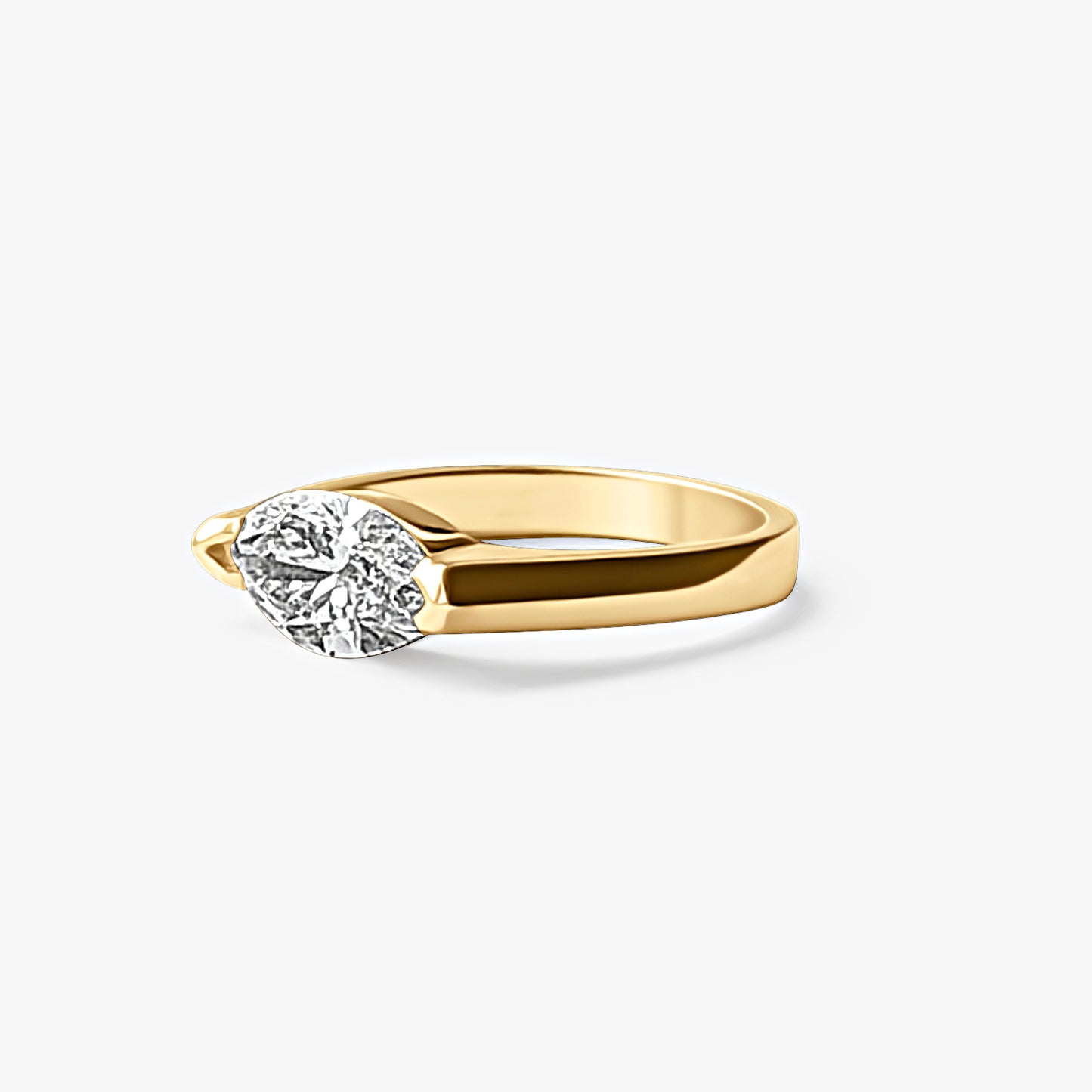 East-West Marquise Pinky Ring