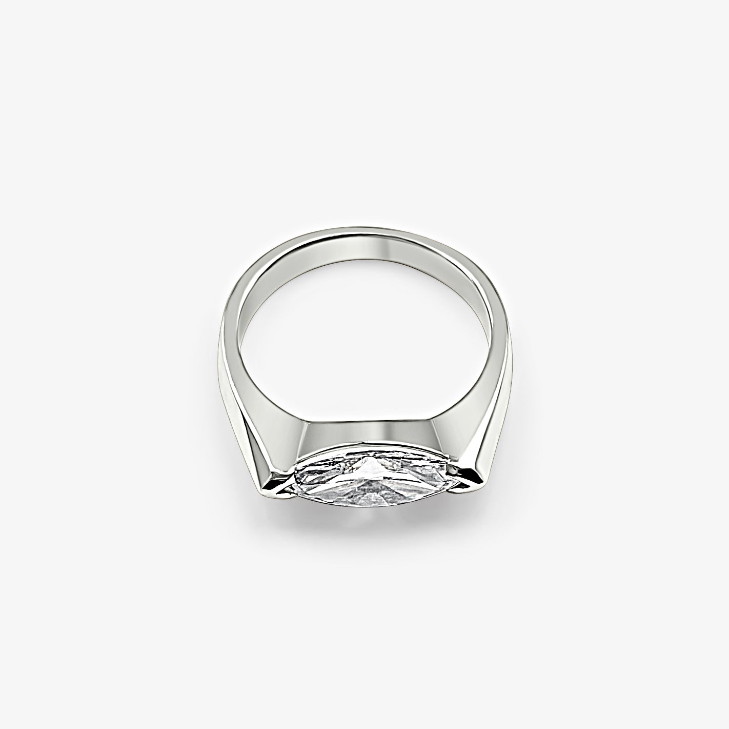 East-West Marquise Pinky Ring