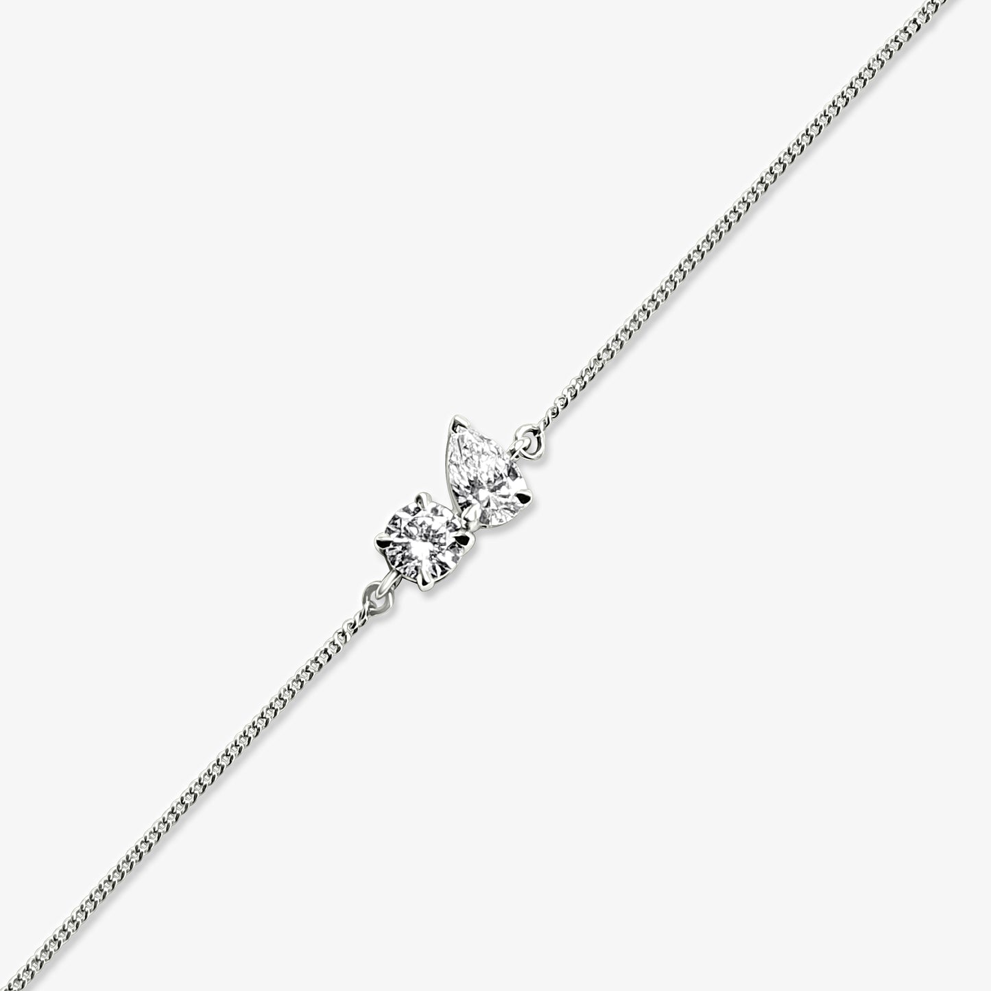 Pear & Round Chain Bracelet