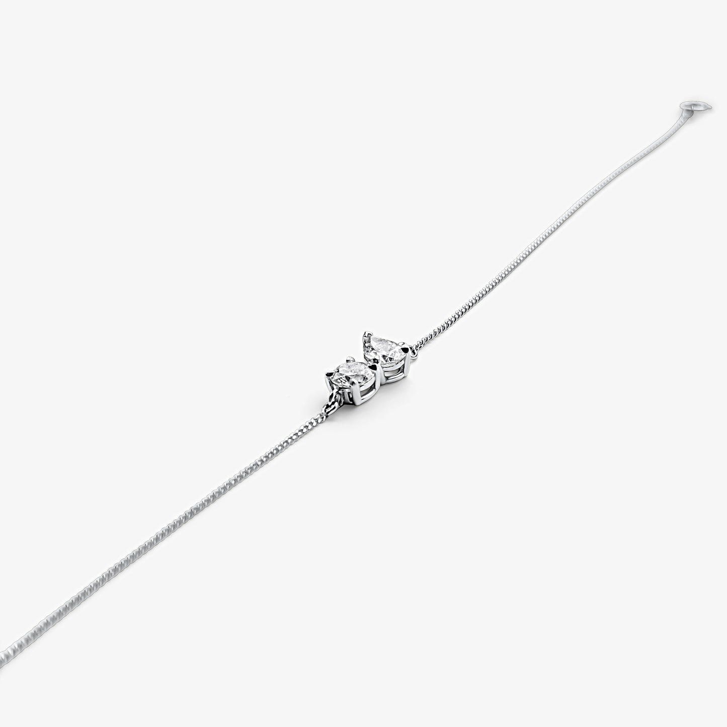 Pear & Round Chain Bracelet