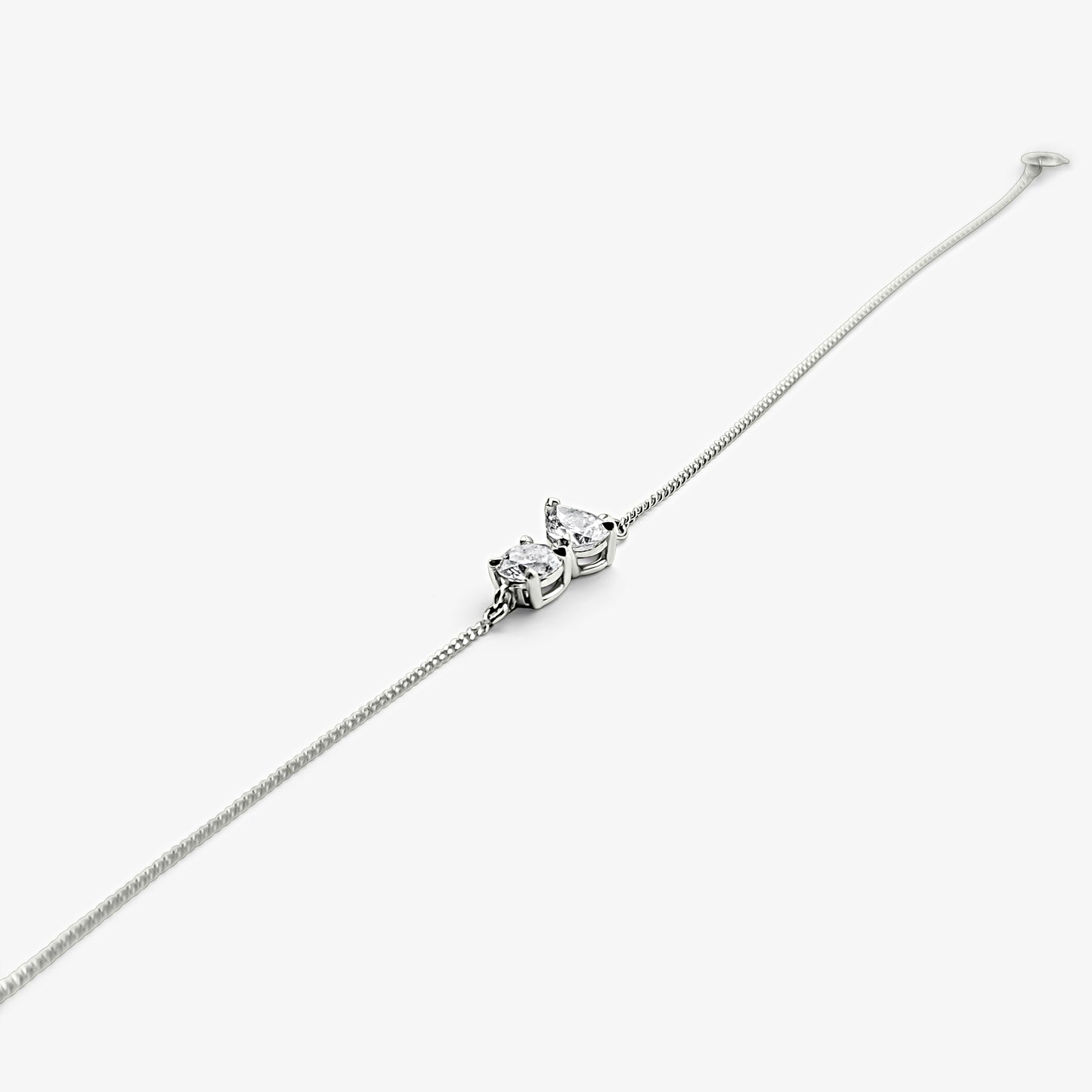 Pear & Round Chain Bracelet