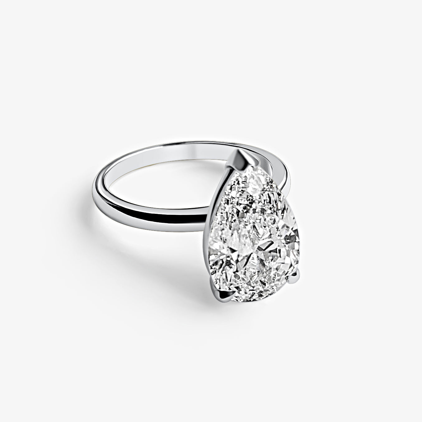 Pear Solitaire Engagement Ring