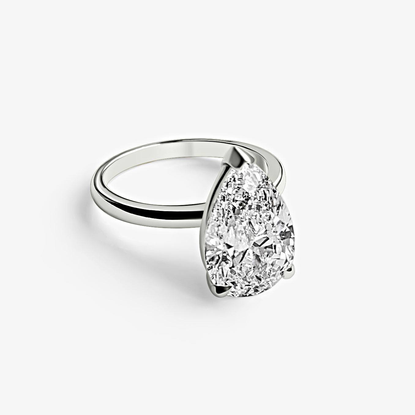 Pear Solitaire Engagement Ring