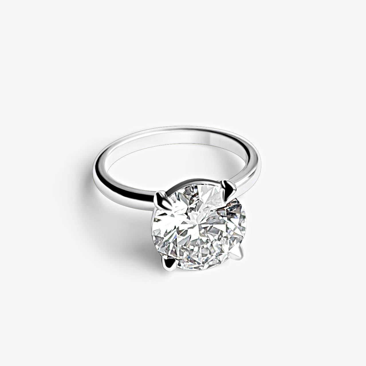 Round Brilliant Solitaire Engagement Ring (3.5ct)