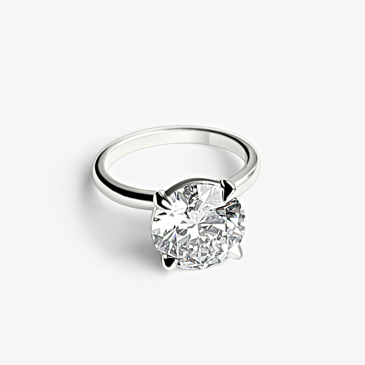 Round Brilliant Solitaire Engagement Ring (3.5ct)