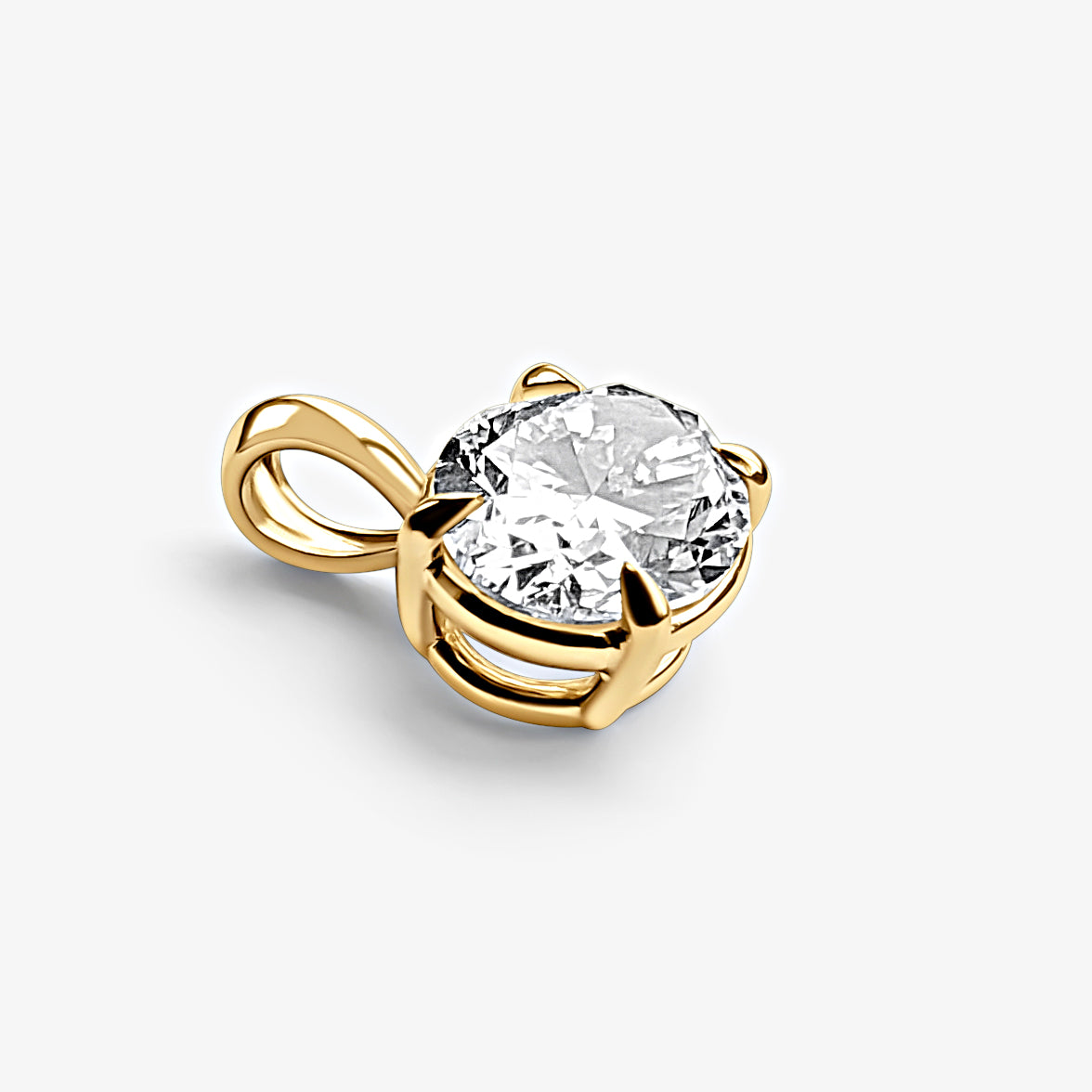 Oval East-West Solitaire Pendant