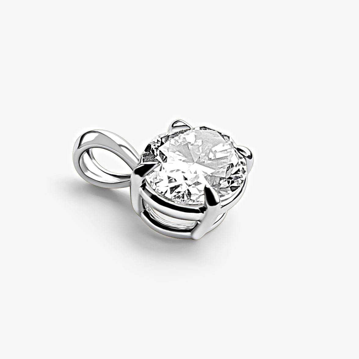 Oval East-West Solitaire Pendant