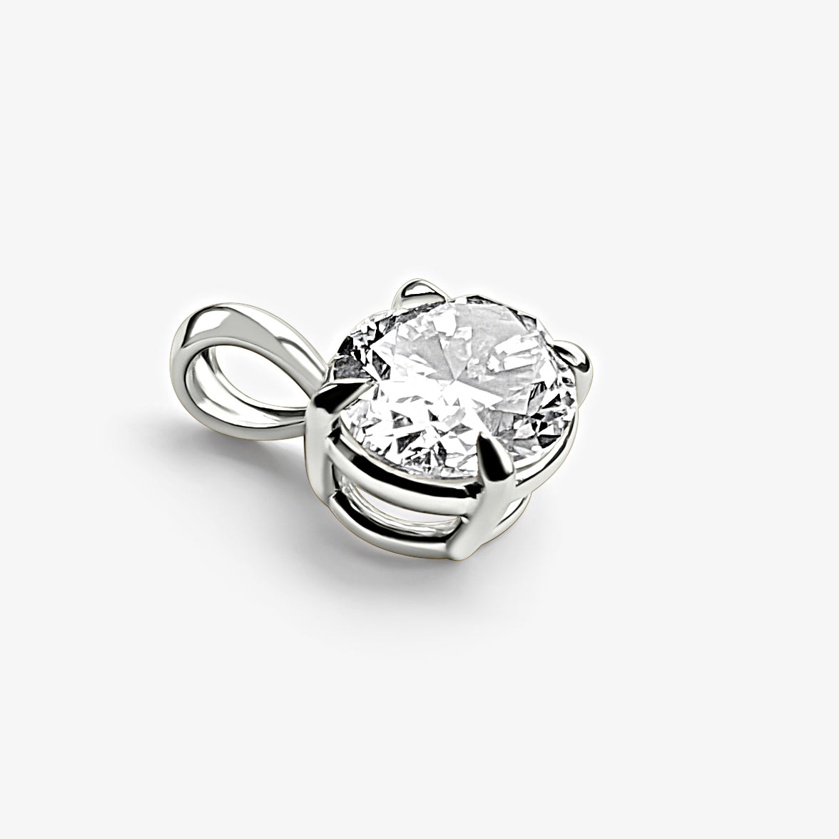 Oval East-West Solitaire Pendant