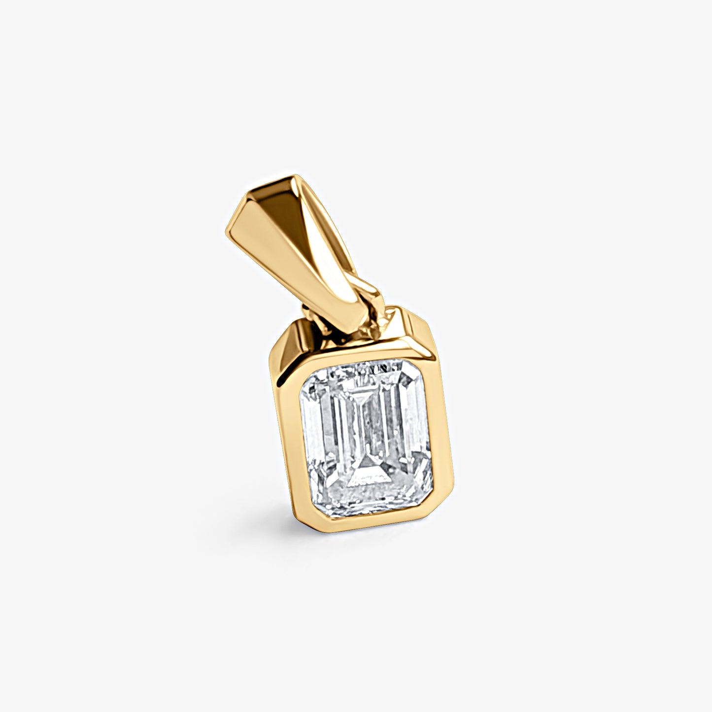 Emerald Bezel Solitaire Pendant