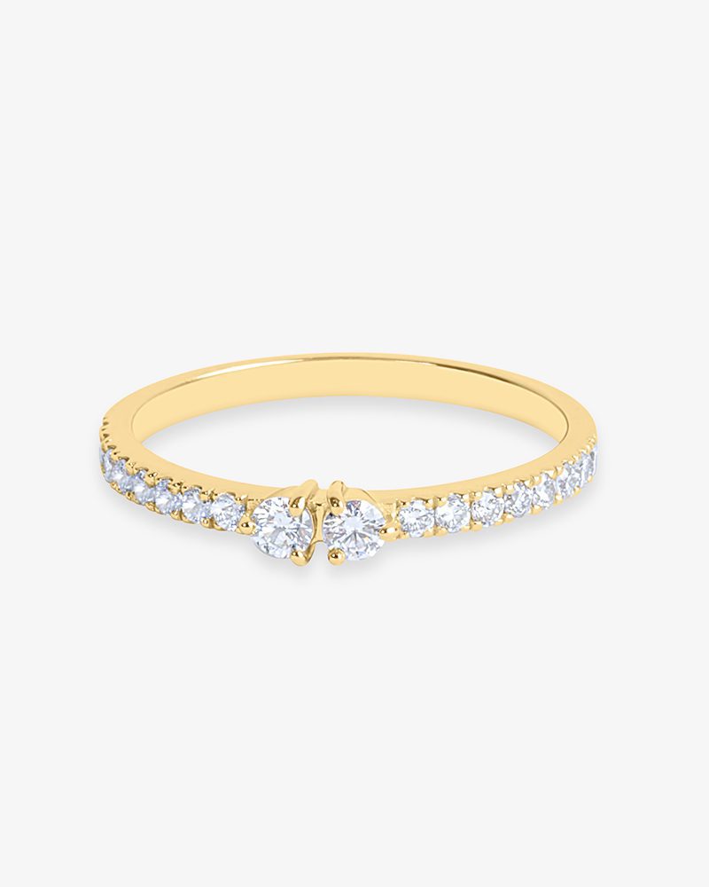 Double Diamond Pavé Ring