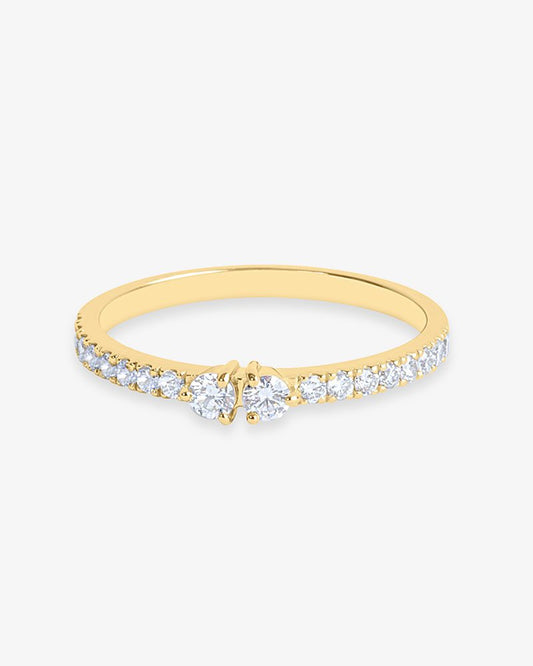 Double Diamond Pavé Ring