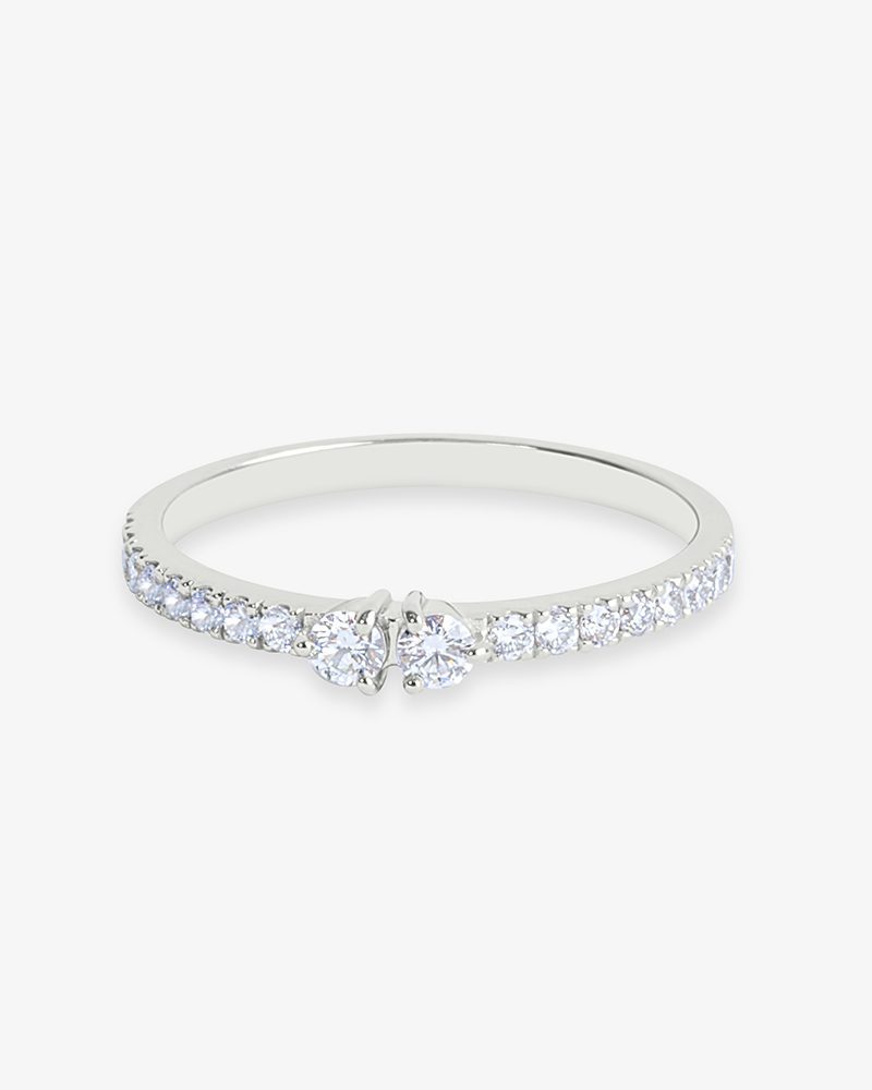 Double Diamond Pavé Ring