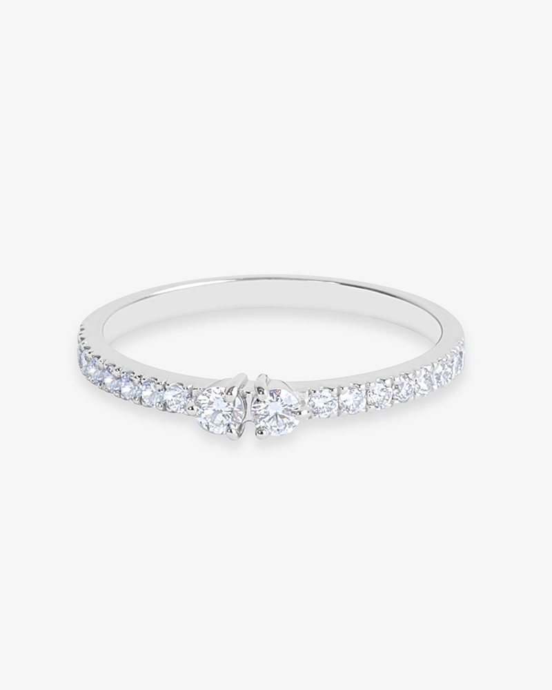 Double Diamond Pavé Ring