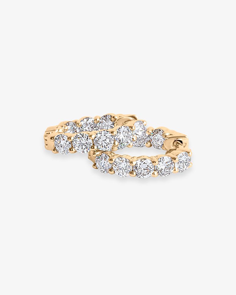 Double-Diamond Huggie Earrings