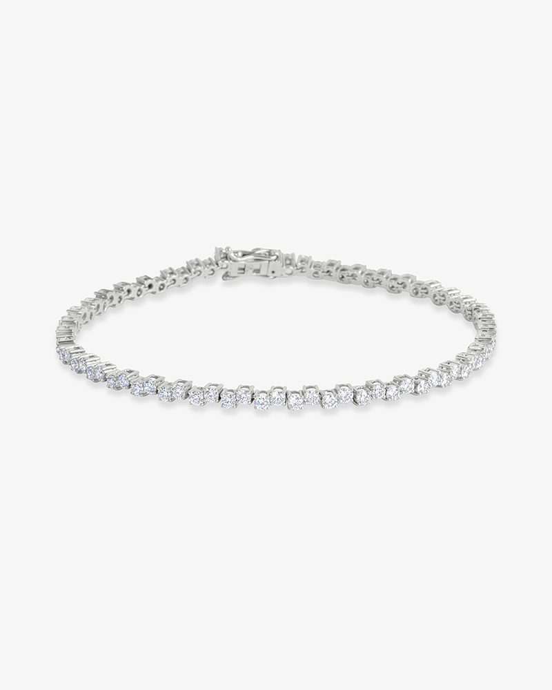 Step Diamond Tennis Bracelet