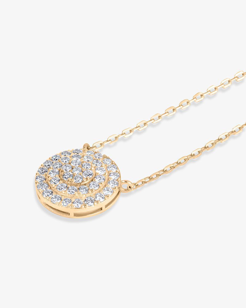 Circle Pendant Diamond Necklace