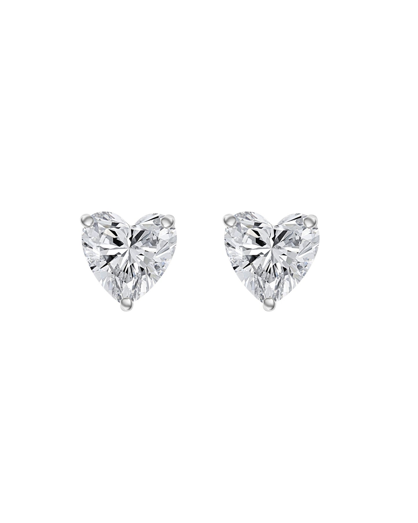 Heart Diamond Studs