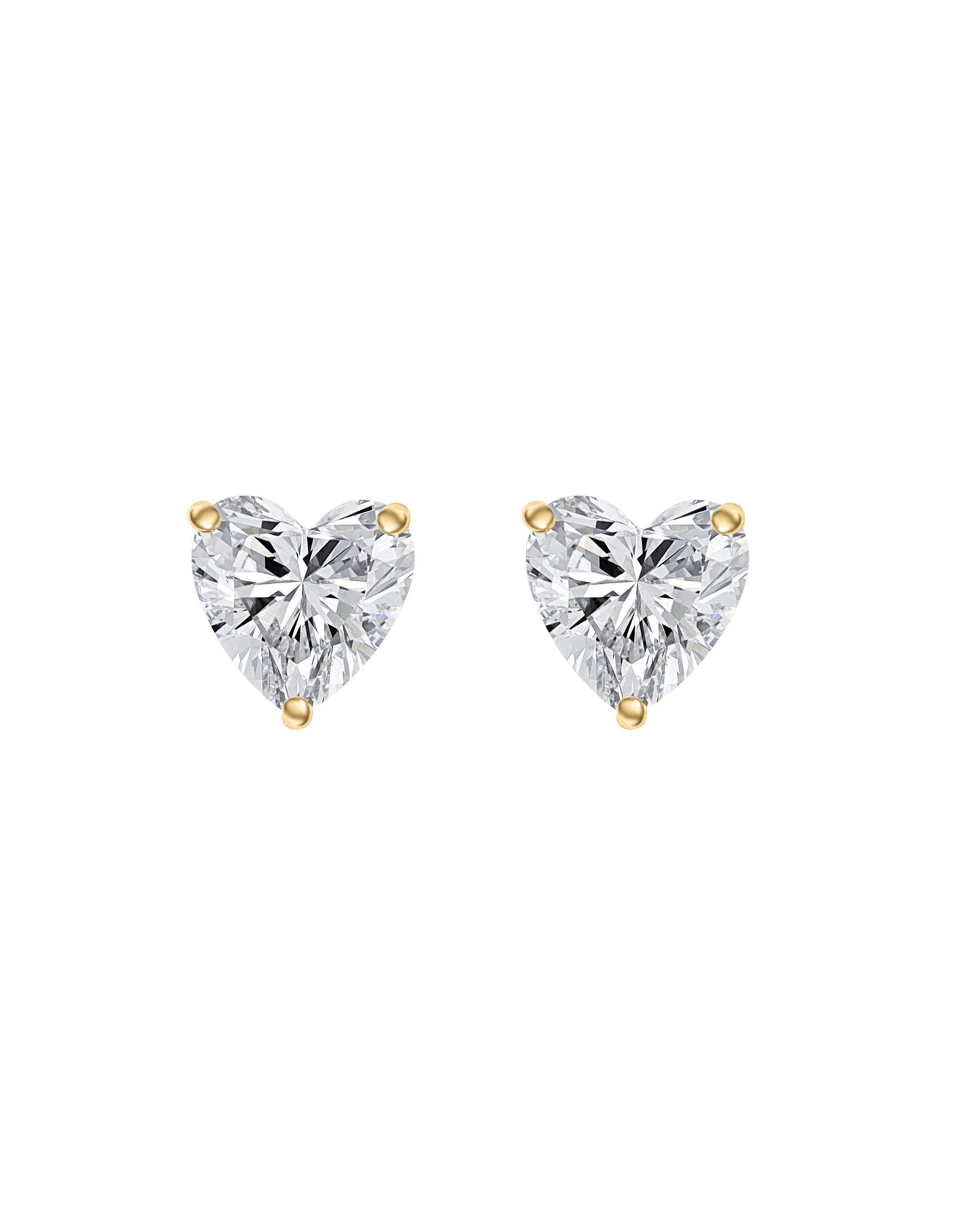 Heart Diamond Studs