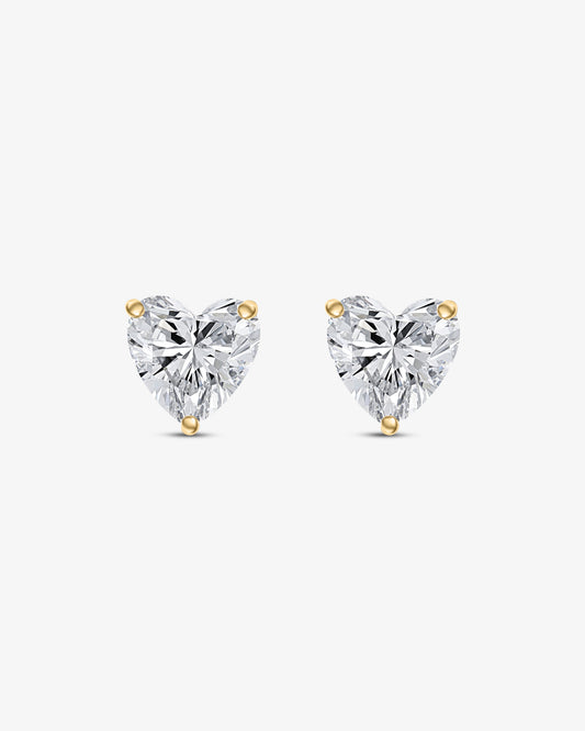Heart Diamond Studs