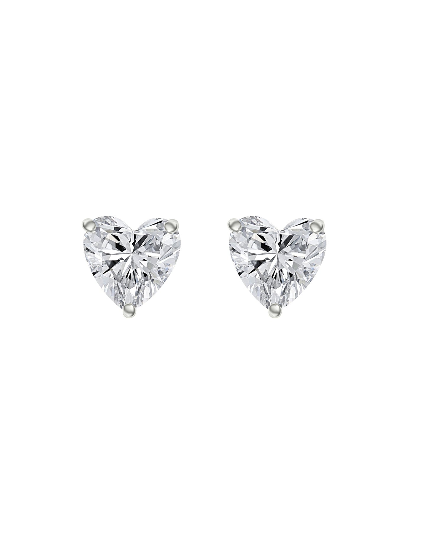 Heart Diamond Studs