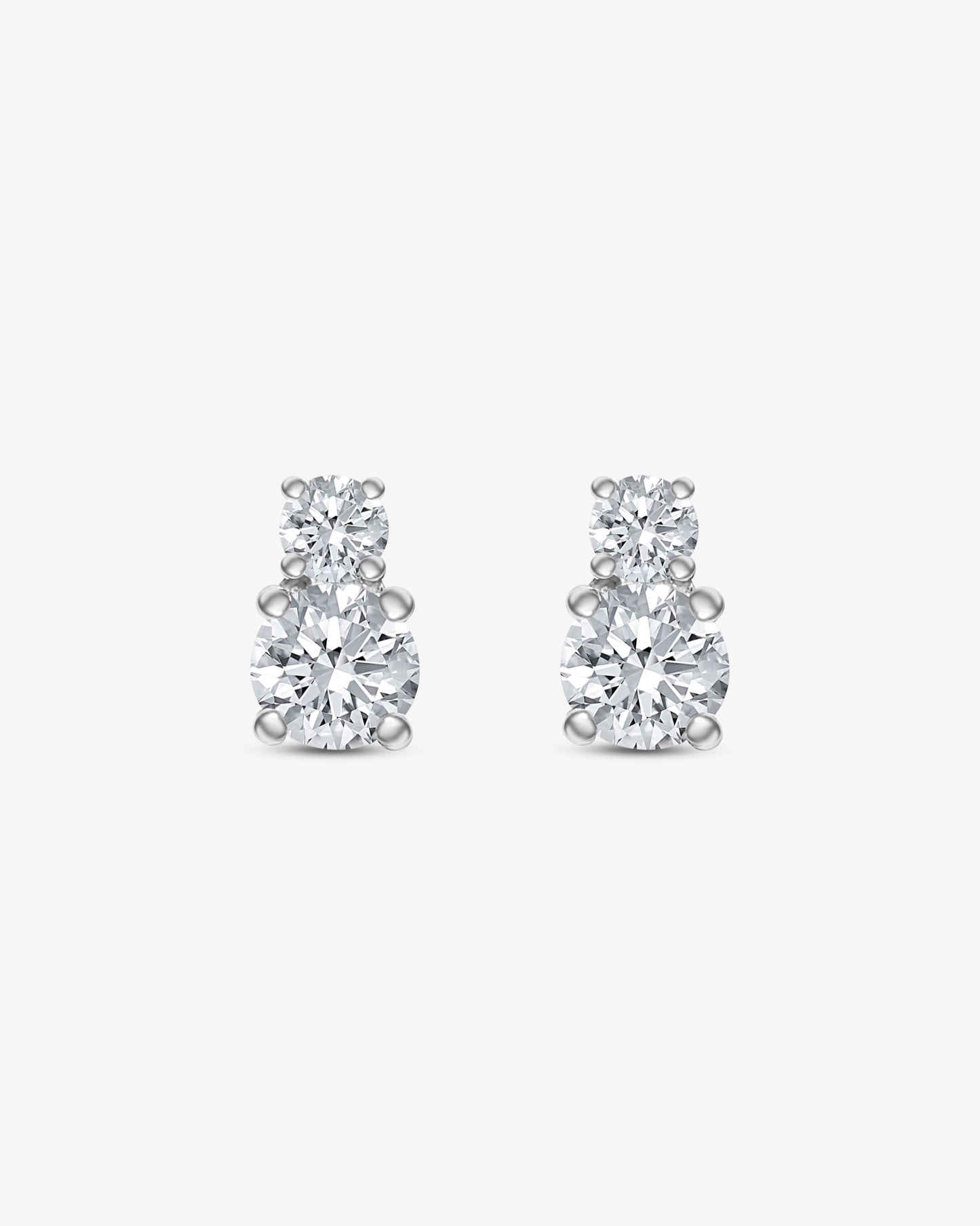 Double Round Diamond Studs