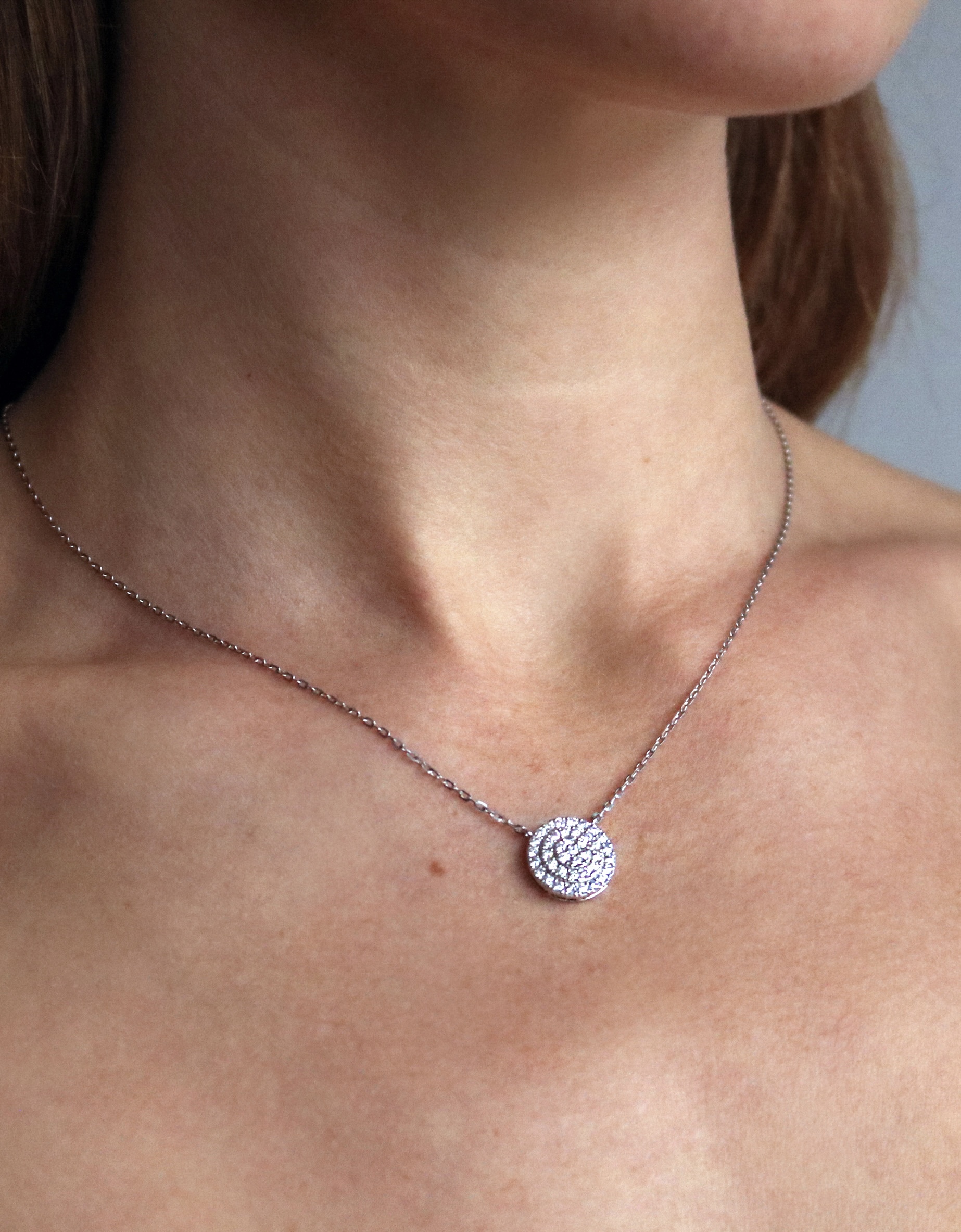 Circle Diamond Necklace
